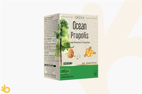 Orzax Ocean Propolis - Yeşil Brezilya Propolisi - Takviye Edici Gıda - 20ml Sprey