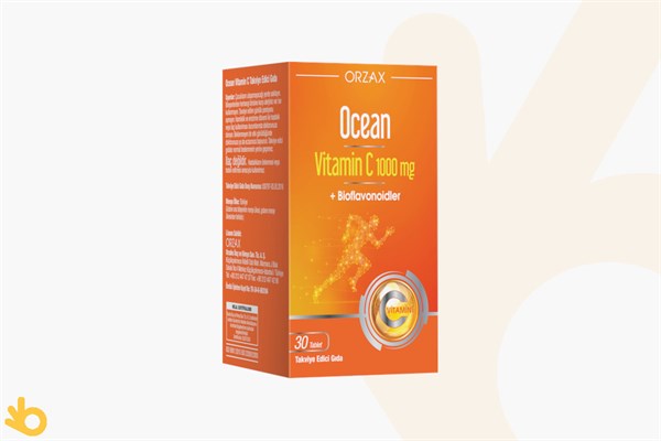 Orzax Ocean Vitamin C 1000mg, Turunçgil Bioflavonoidleri - 30 Tablet