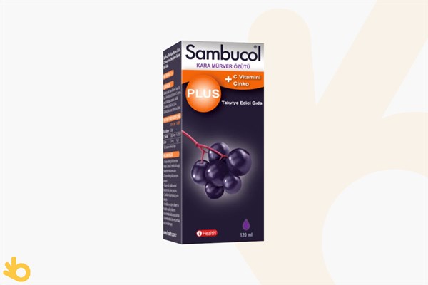 Sambucol Plus Kara Mürver Ekstresi, C Vitamini, Çinko -  Takviye Edici Gıda - 120ml