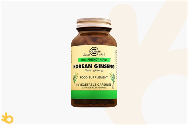 Solgar Korean Ginseng - Kore Ginsengi Kök Ekstresi - Takviye Edici Gıda - 50 Kapsül