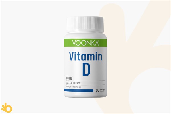 Voonka Vitamin D / Kolekalsiferol Takviye Edici Gıda - 102 Kapsül