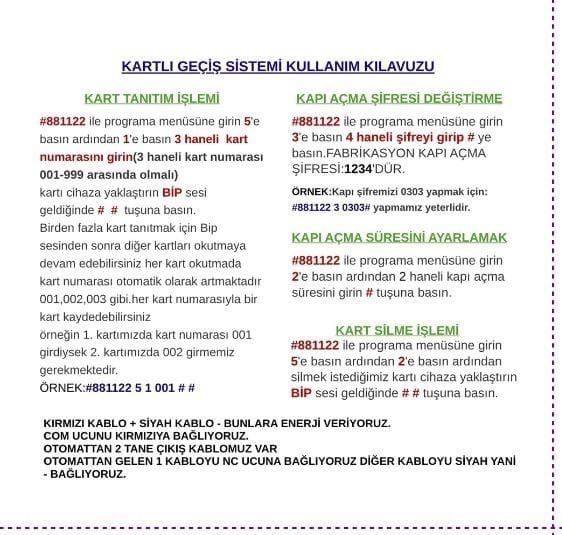 Asansör Tüm Ürünler (Elektrik, Elektronik, Mekanik, Hırdavat)DiğerŞifreli Geçiş Sistemi