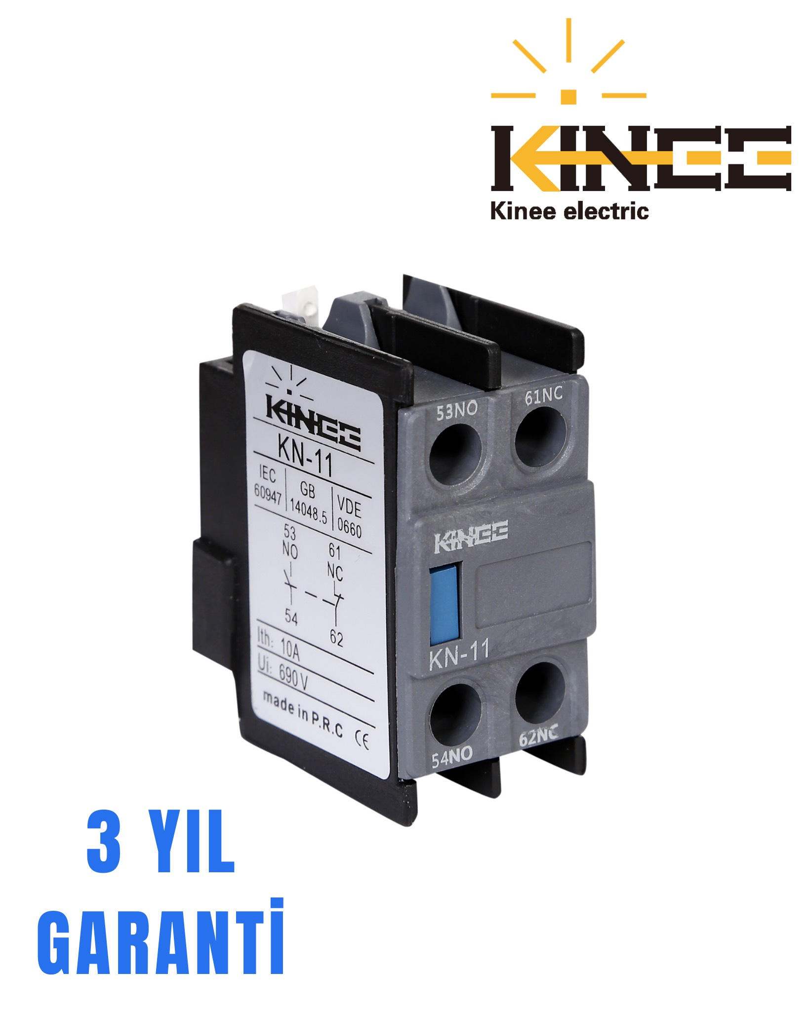 Asansör Tüm Ürünler (Elektrik, Elektronik, Mekanik, Hırdavat)KineeKINEE 1NO+1NC Yardımcı Blok