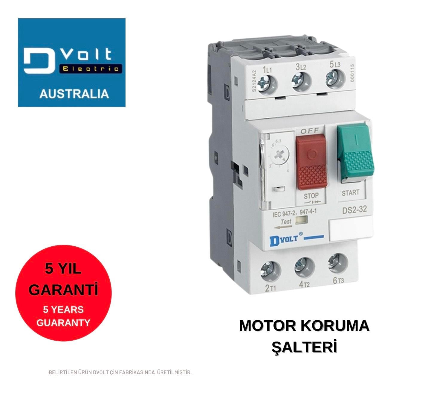Kontaktörler, Kaçak Akımlar ve Şalt MalzemelerDVOLTDVOLT MOTOR KORUMA ŞALTERİ