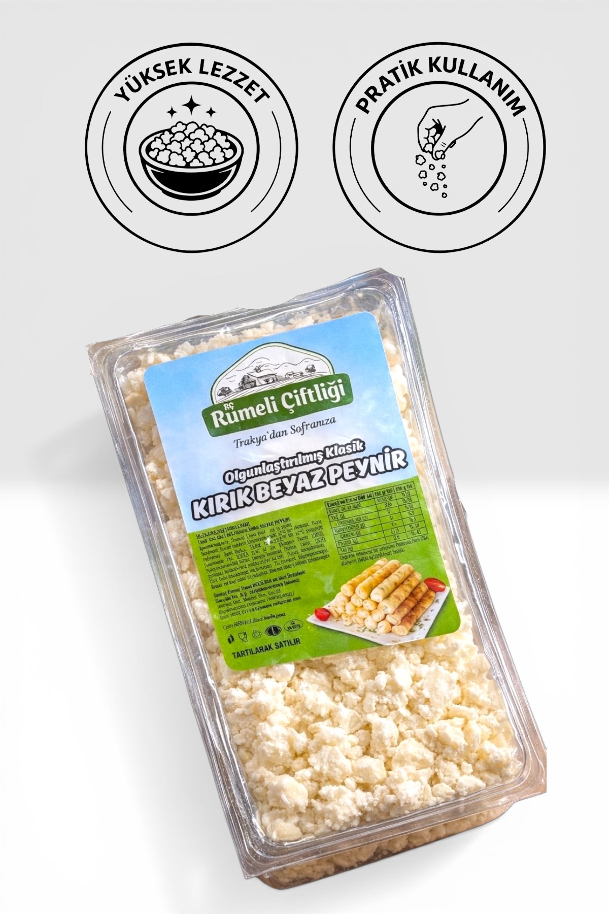 KIRIK BEYAZ PEYNİR 450-500 GR (Dilediğin Her Yerde Kullan)