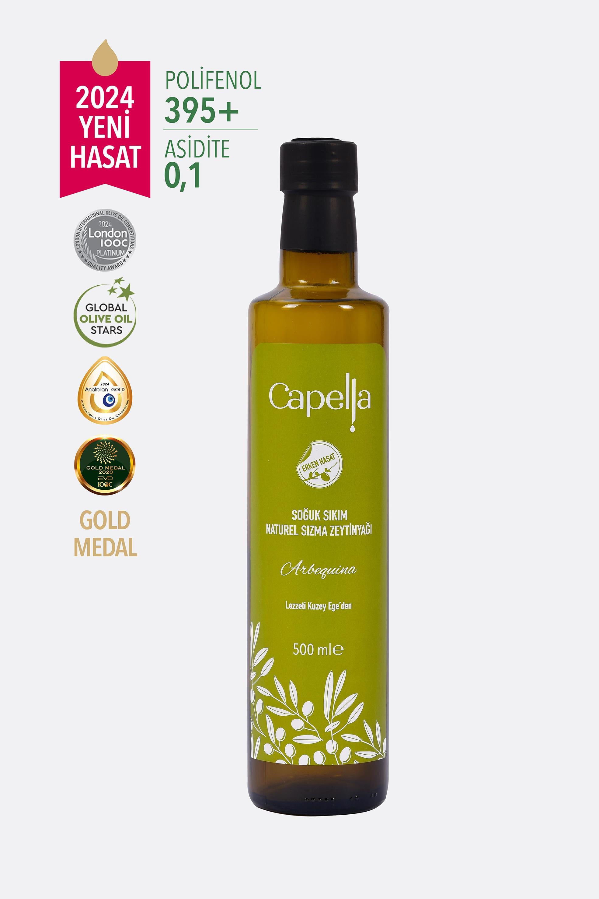 Arbequina Erken Hasat Natürel Sızma Zeytinyağı 500 ml