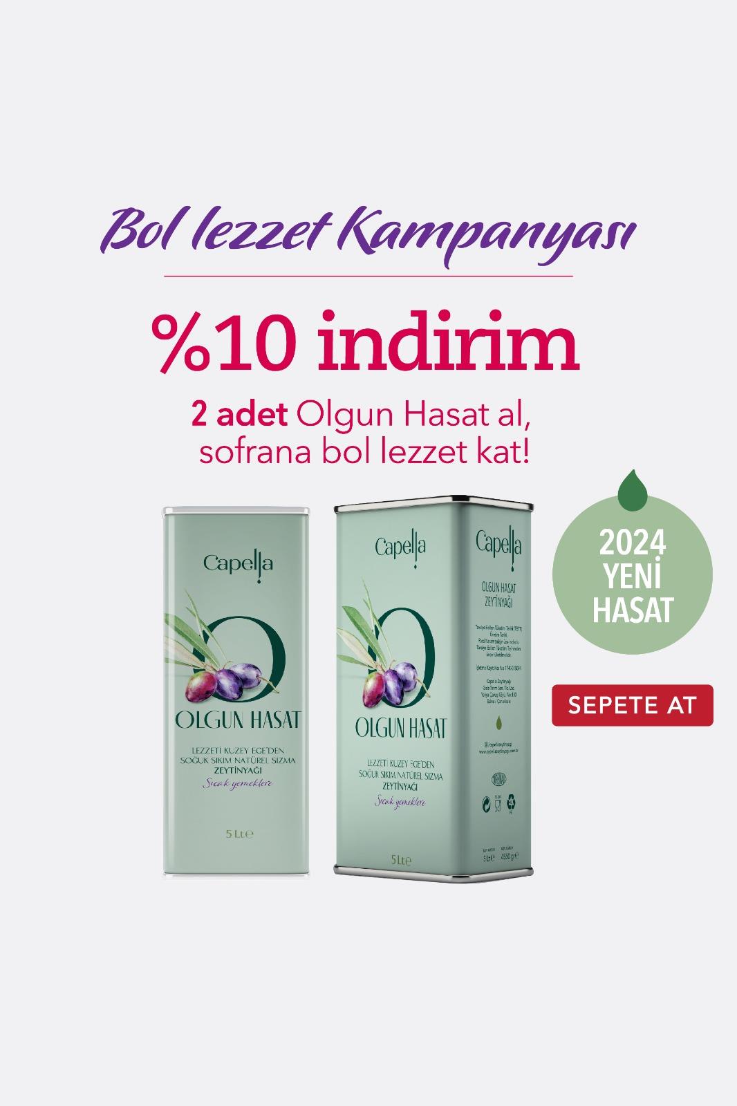 Olgun Hasat Arbequina Zeytinyağı 5 lt x 2a