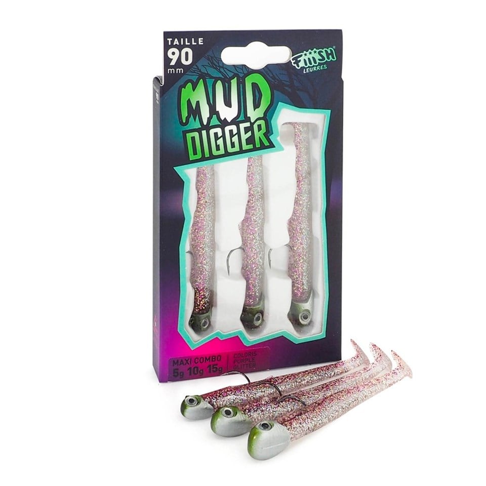 Fiiish Mud Digger MD1137 Maxi Combo - Purple Glitter UV