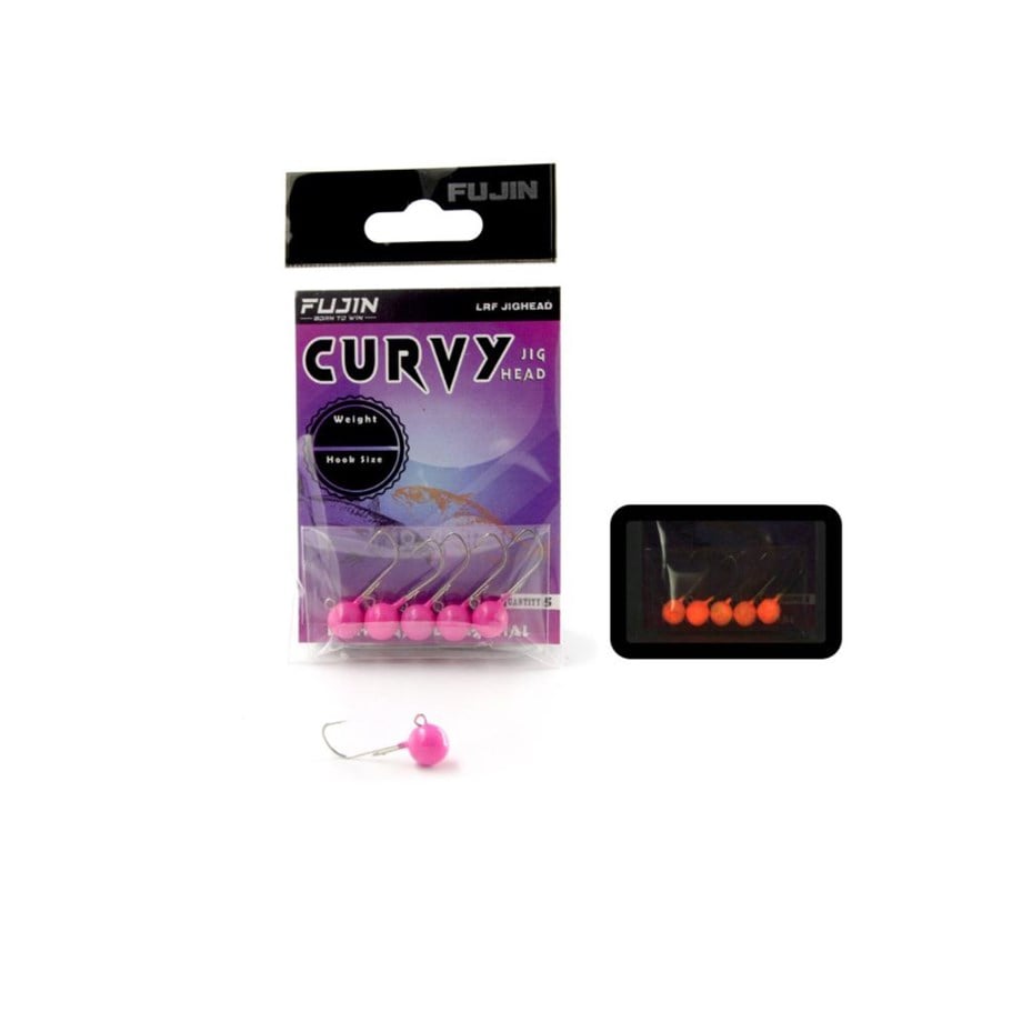 Fujin Curvy Pink Glow Jighead