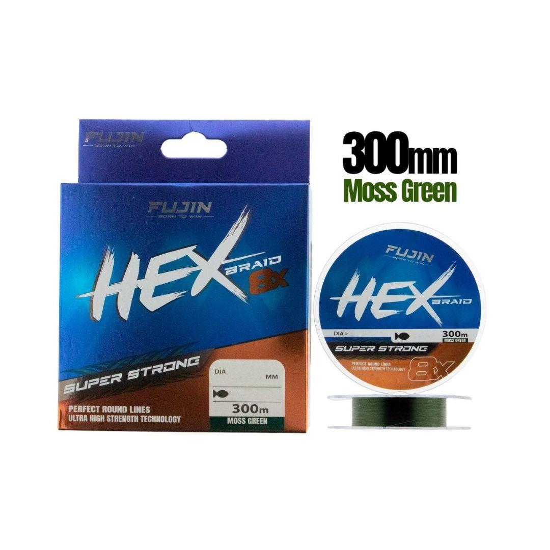 Fujin Hex Braid 8x 300mt Moss Green PE İp Misina 0,12 mm