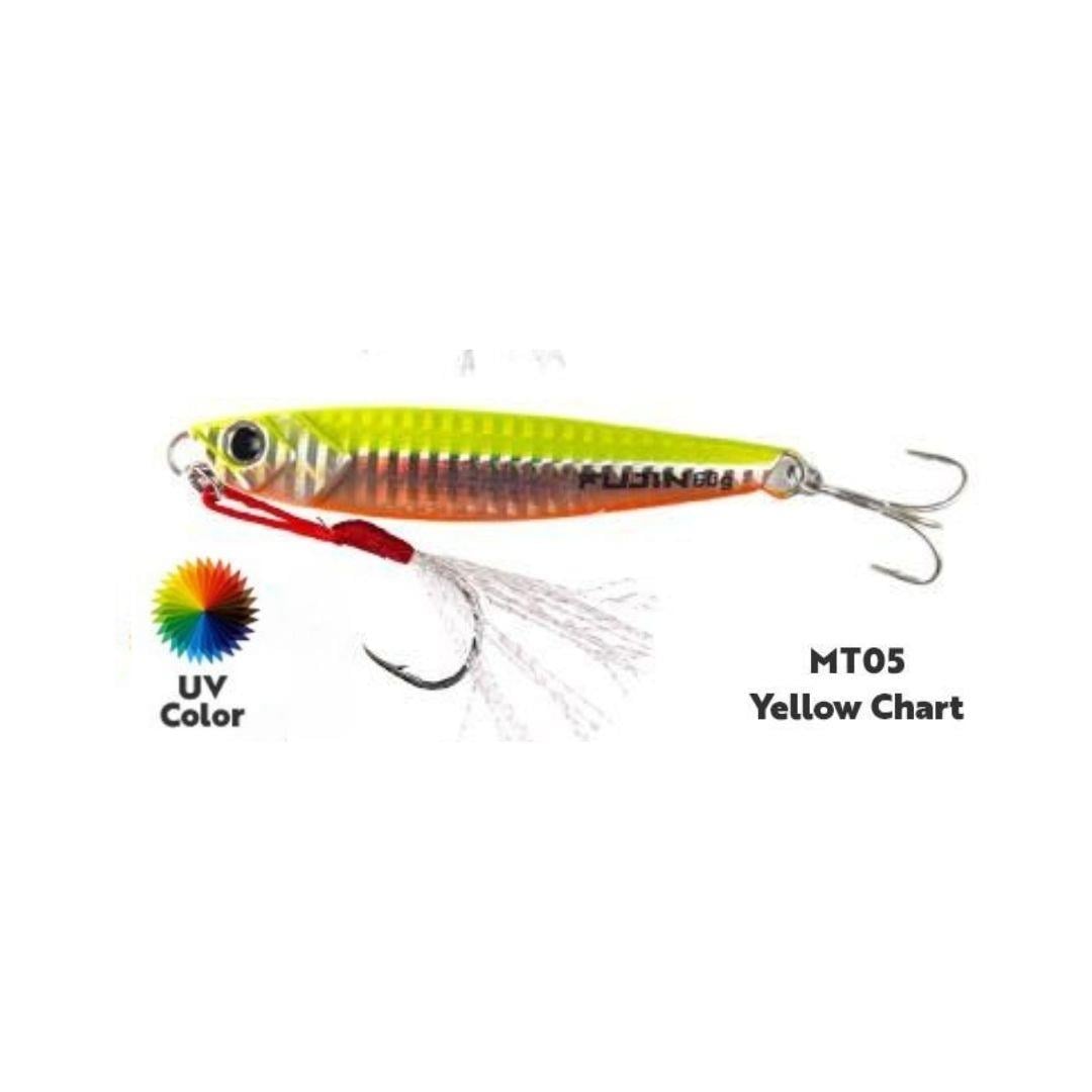 Fujin Jig-X 30gr Light Jigging jig Yem MT05 Yellow Chart