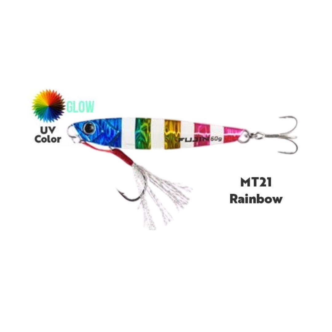 Fujin Jig-X 40gr Shore Jigging Jig Yem MT21 Rainbow