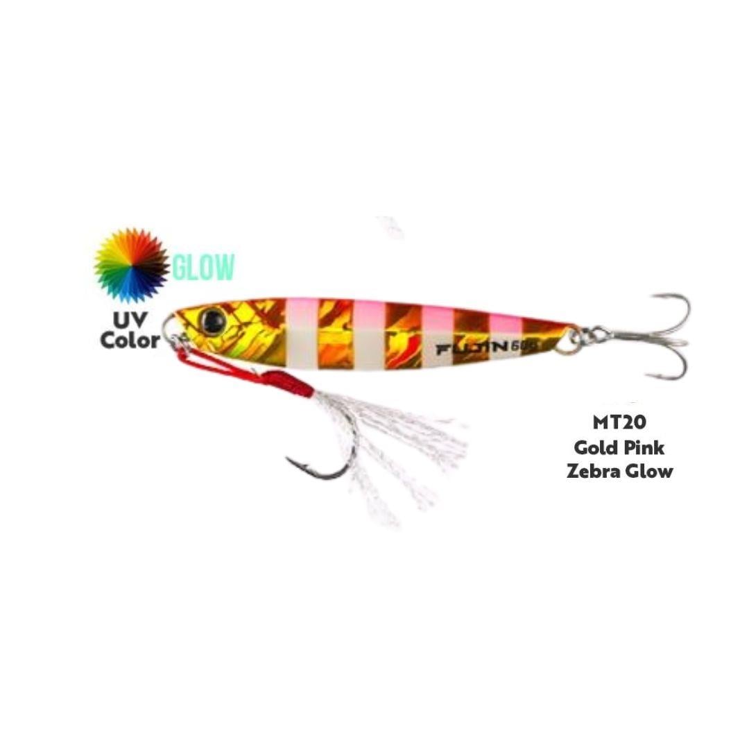 Fujin Jig-X 40gr Shore Jigging Jig Yem MT20 Gold Pink Zebra Glow