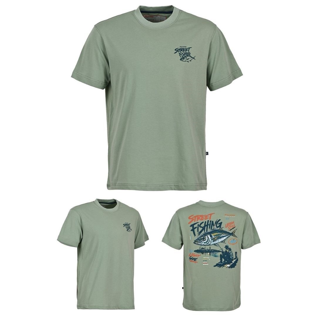 Fujin S26 Street Fishing T-Shirt Green Medium (M)