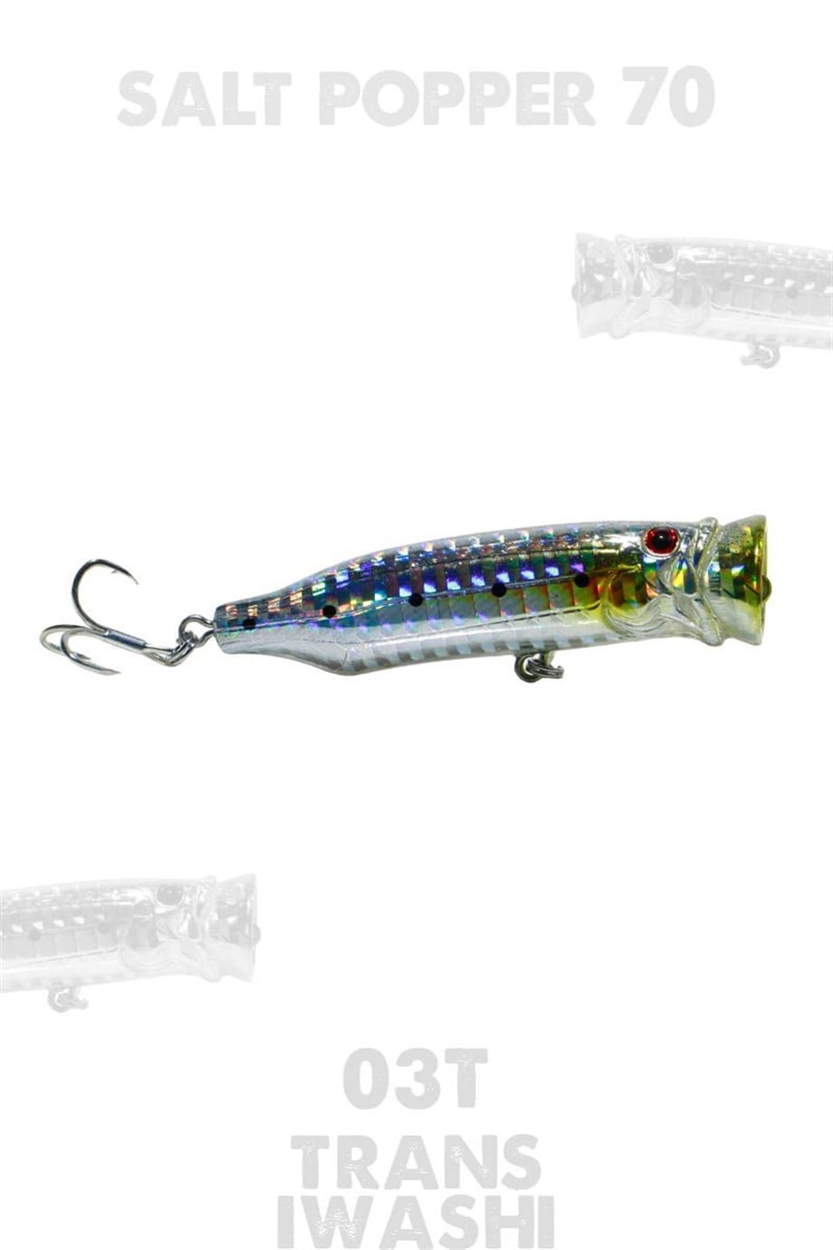 Fujin Salt Popper 70mm 9.5gr Su Üstü Maket Balık 03T Trans İwashi