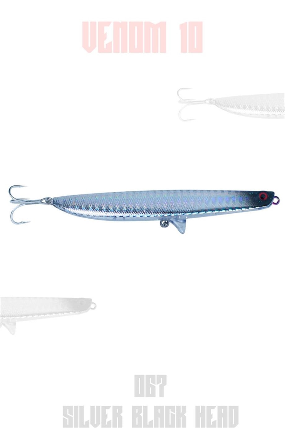 Fujin Venom 10 10.5gr 10cm Maket Balık 067 Silver Black Head