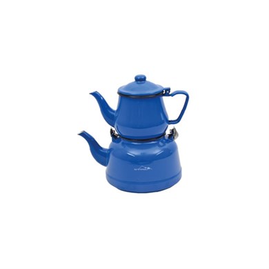 Campout Emaye Çaydanlık Set Mavi