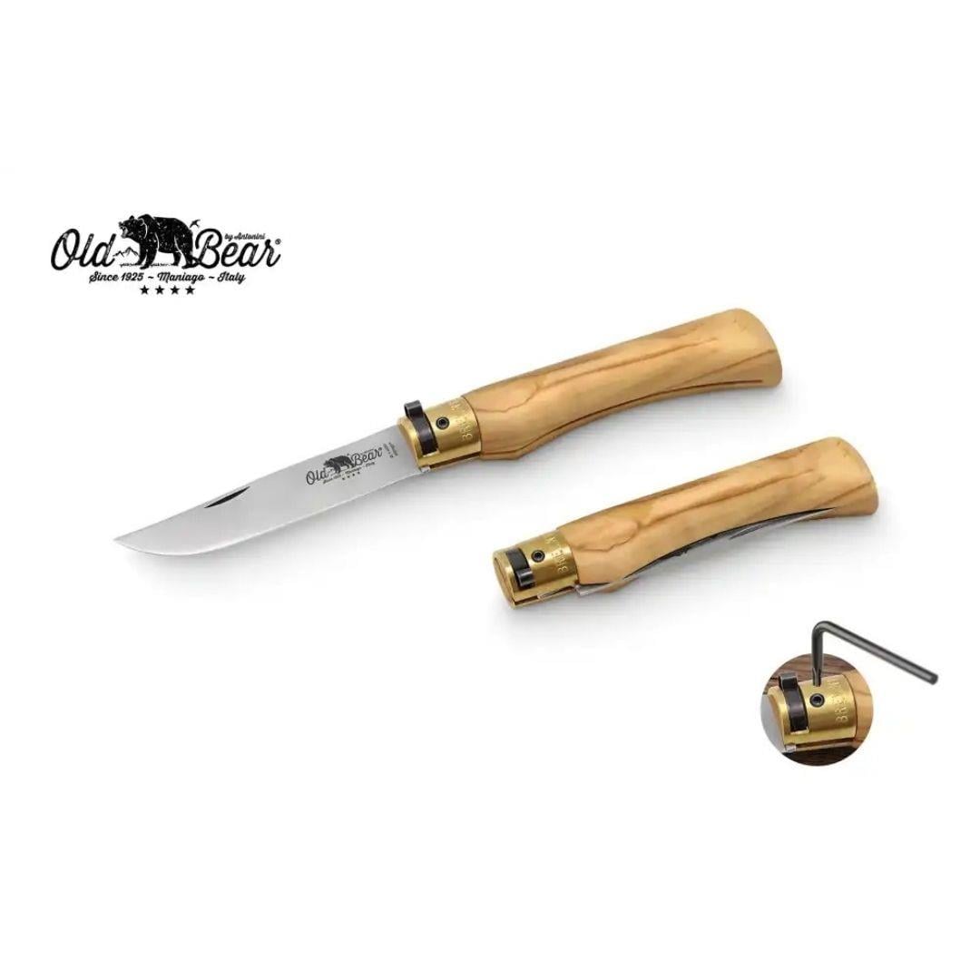 Antonini Old Bear 9cm Zeytin Ağacı Saplı L Çakı