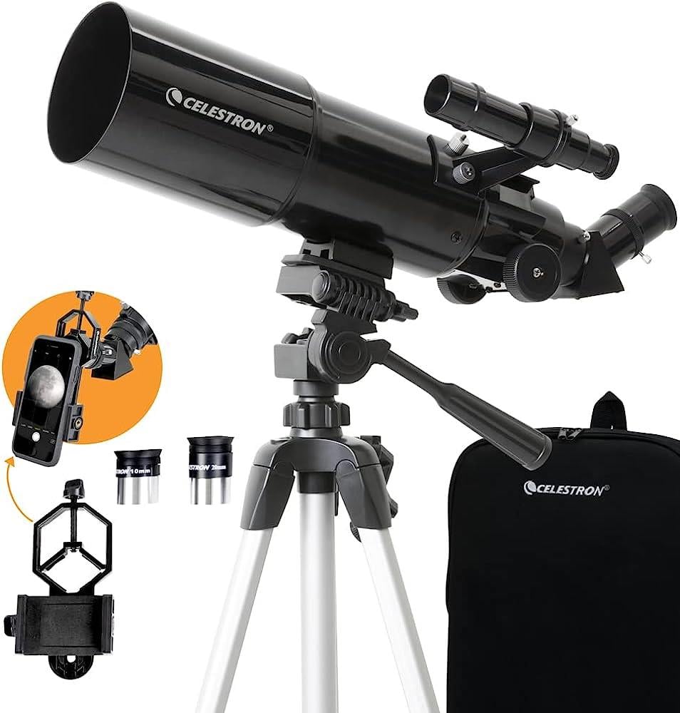Celestron 22030 Travel Scope 80 Portable Teleskop ve Smartphone Adaptör