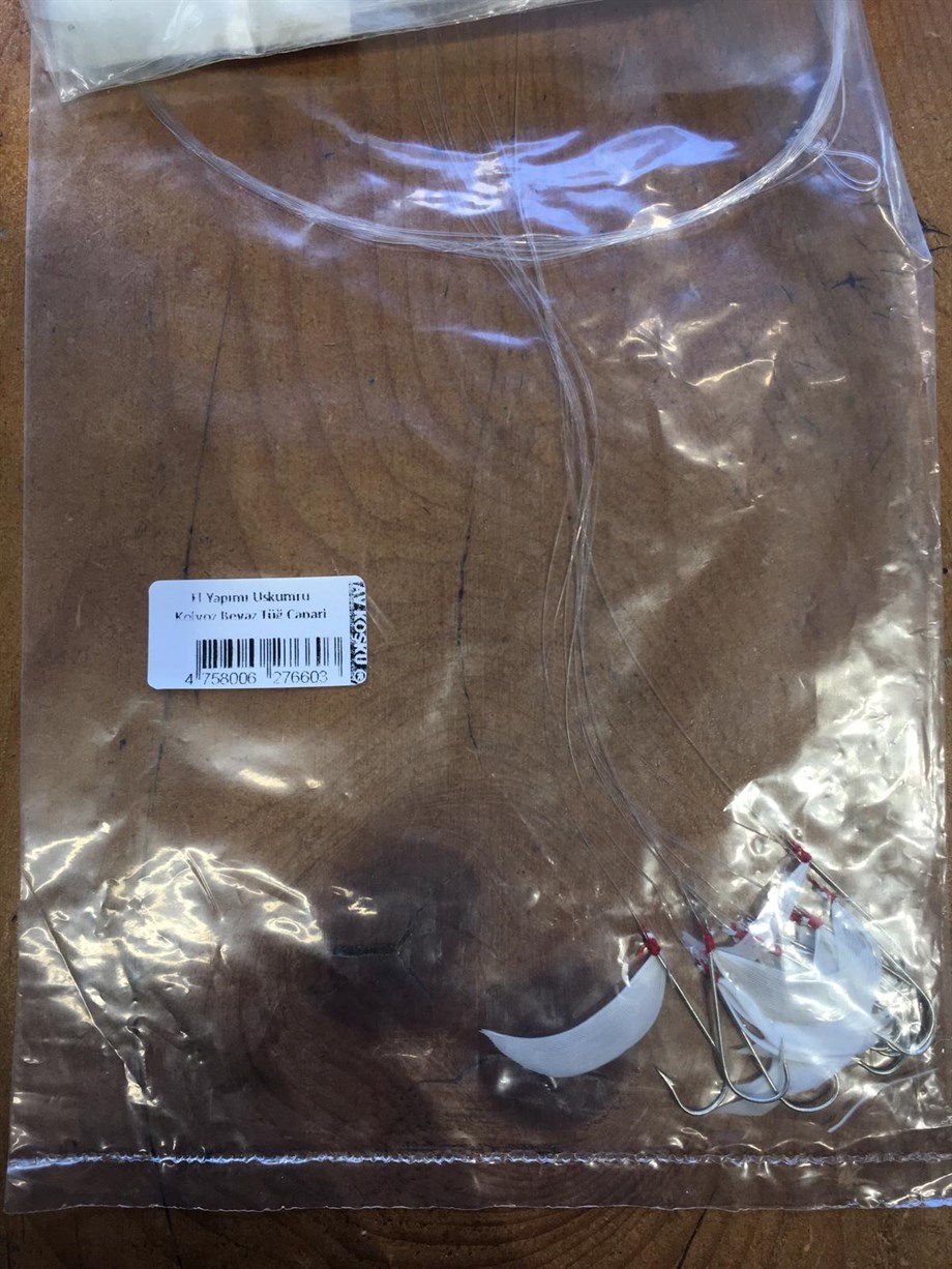El Yapımı Uskumru Kolyoz Tüy Çapari (10 İğneli)