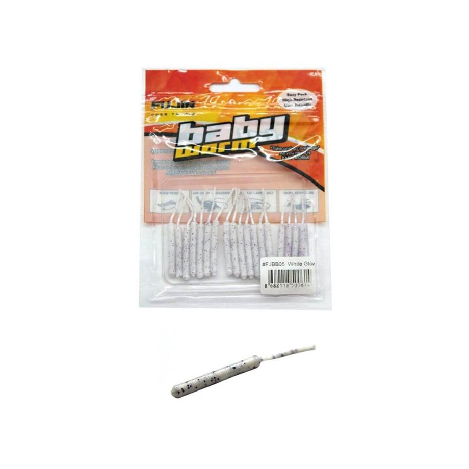 Fujin Baby Worm 5.2 cm Floating LRF Silikonu Pearl White