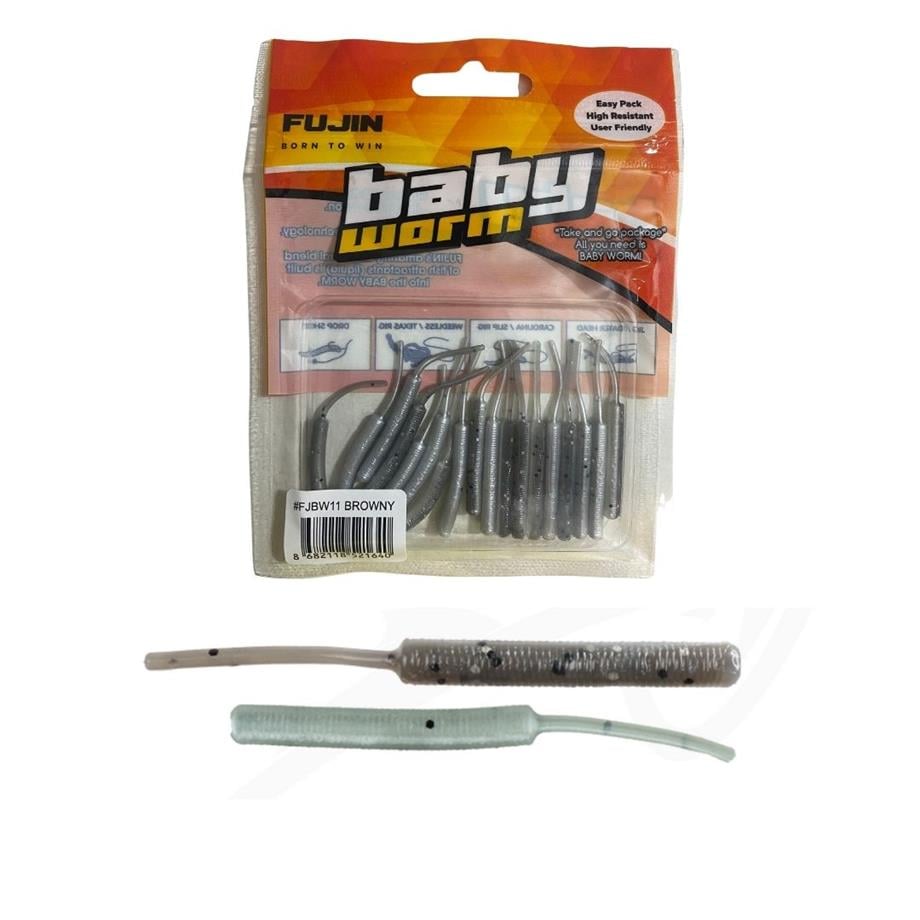 Fujin Baby Worm 5.2 cm Floating LRF Silikonu Browny