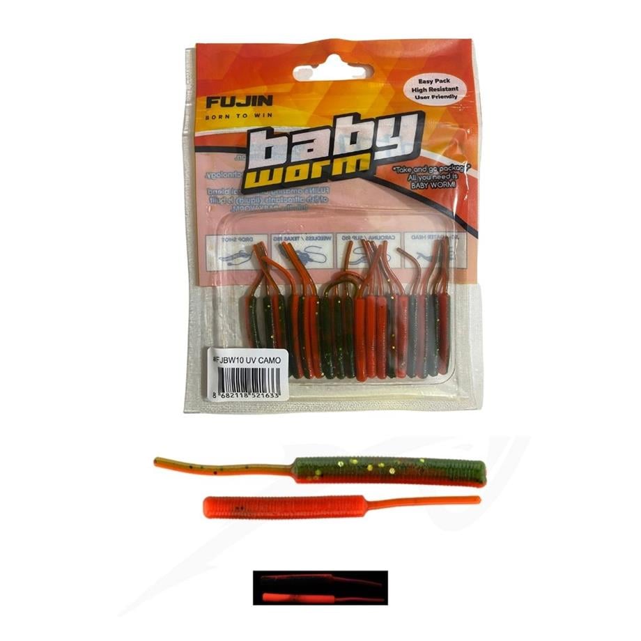 Fujin Baby Worm 5.2 cm Floating LRF Silikonu UV Camo
