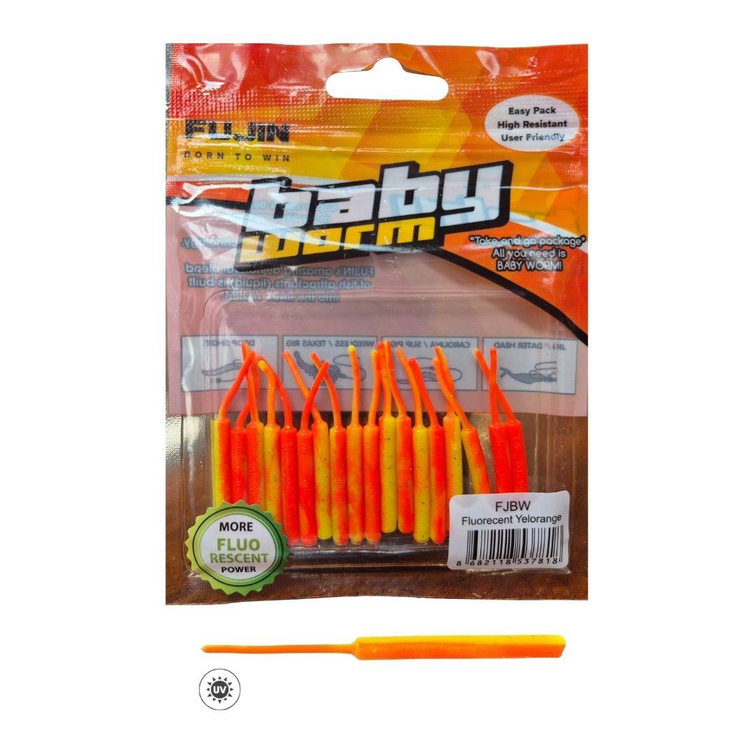 Fujin Baby Worm 5,2cm Floating LRF Silikonu Yelorange