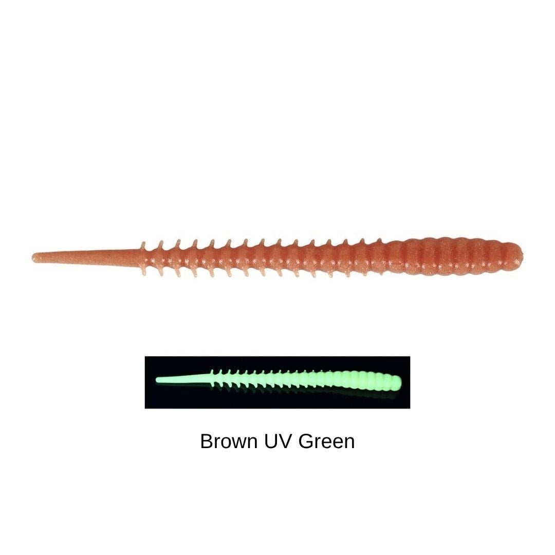 Fujin Bio Worm 6cm Floating Sıvılı Kokulu LRF Silikonu Brown UV Green