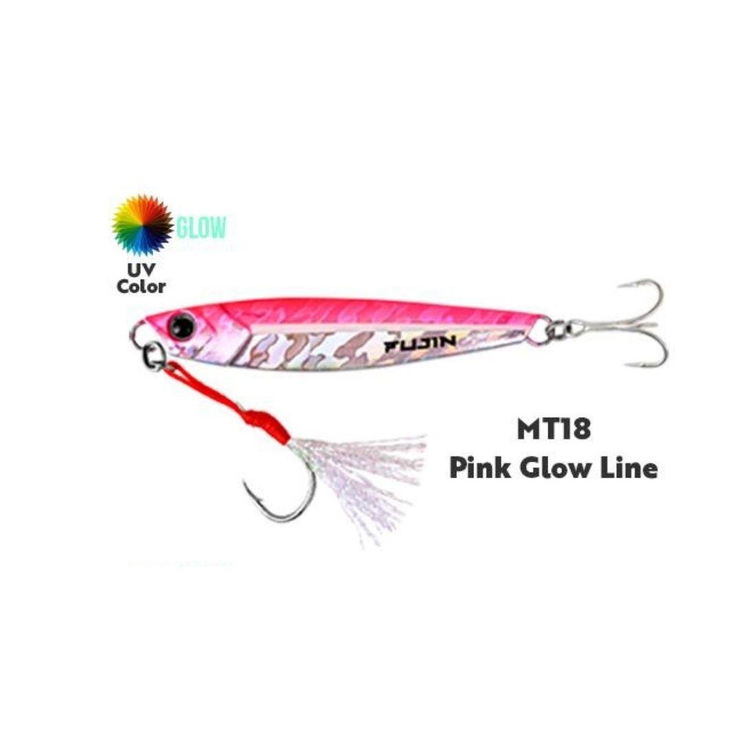 Fujin Jig-X 30gr Light Jigging jig Yem MT18 Pink Glow Line