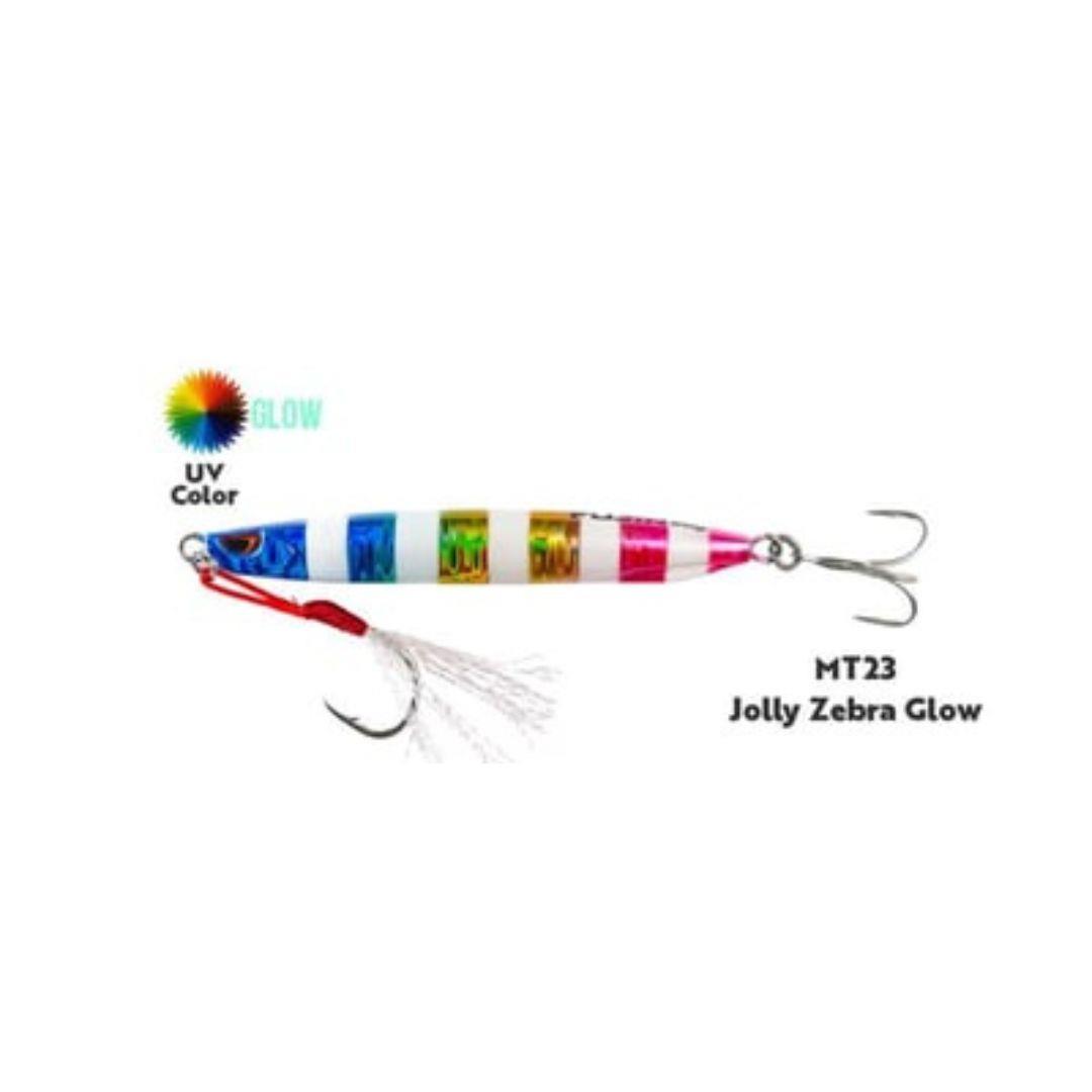 Fujin Metal Cast 30gr Shore Jig Metal Yem MT23 Jolly Zebra Glow