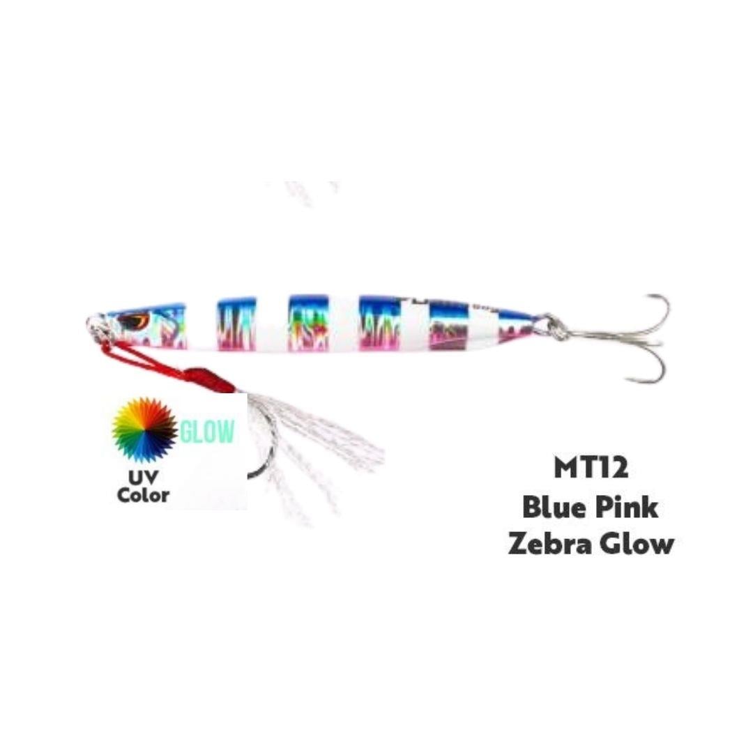 Fujin Metal Cast 30gr Shore Jig Metal Yem MT12 Blue Pink Zebra Glow