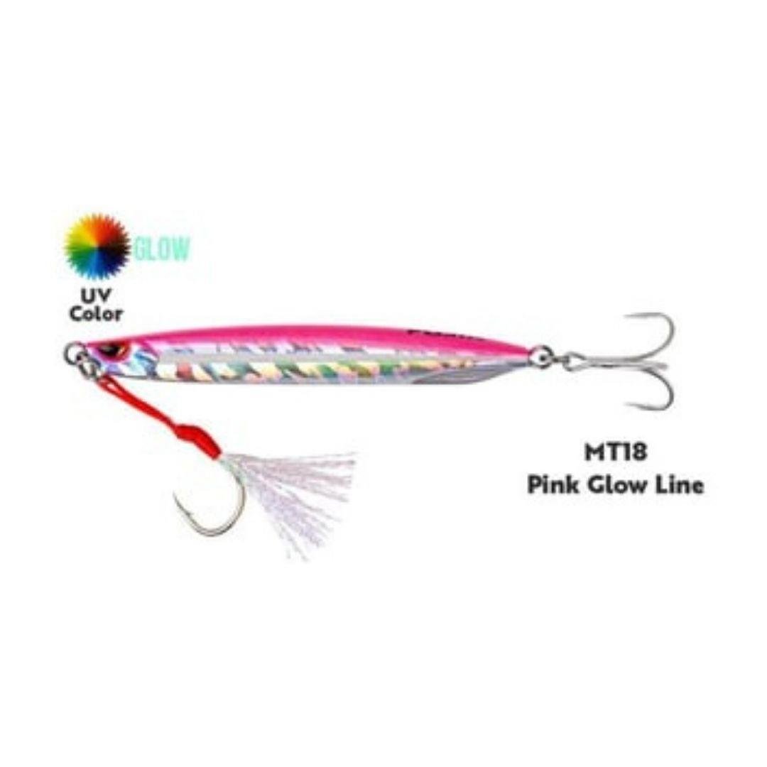 Fujin Metal Cast 40gr Shore Jig Metal Yem MT18 Pink Glow Line