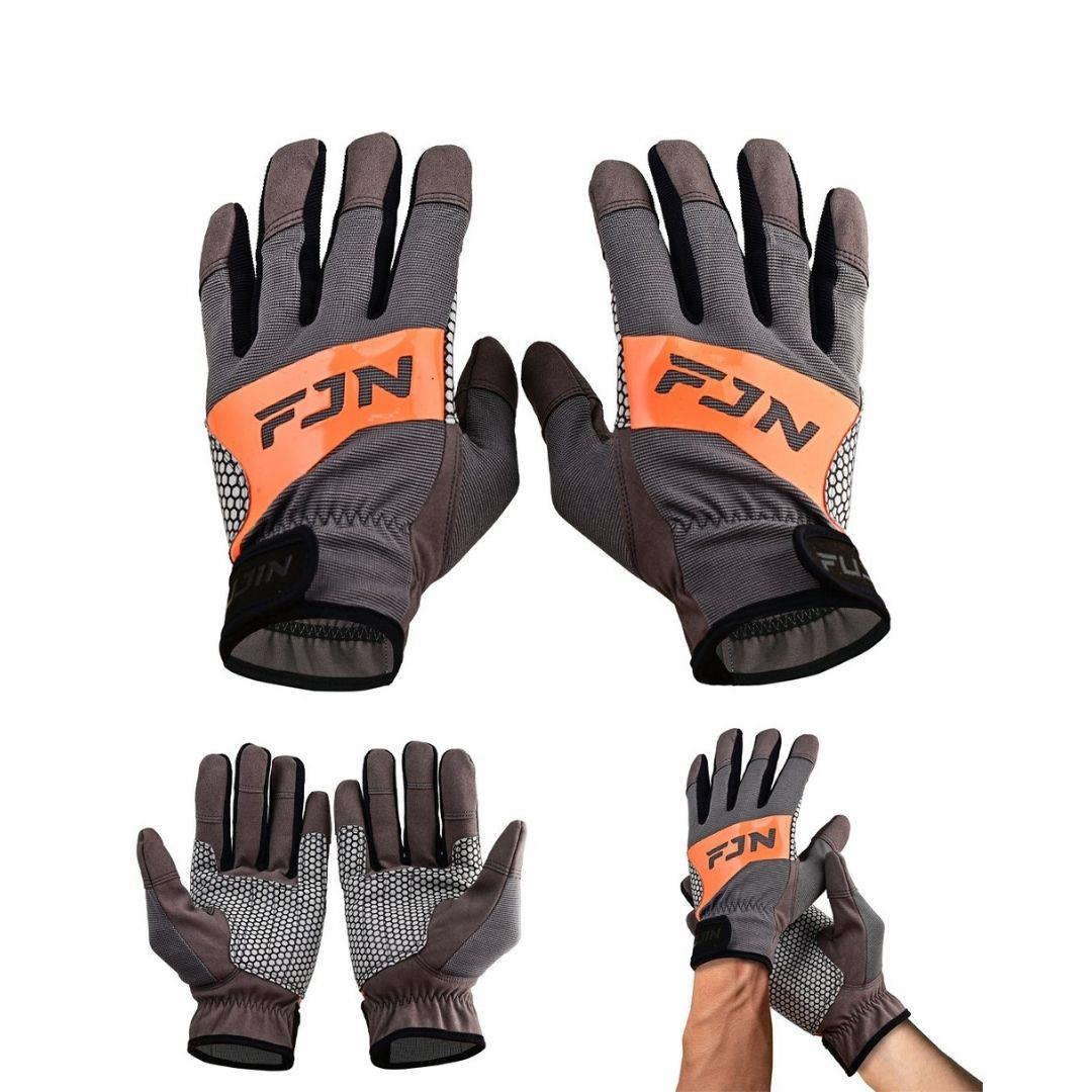 Fujin Pro Angler Trolling Gloves Grey L/XL