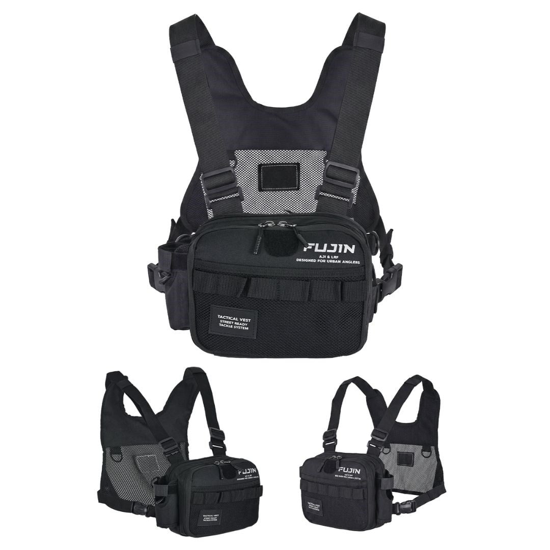 Fujin Tactical Vest Black Balıkçı Çantası