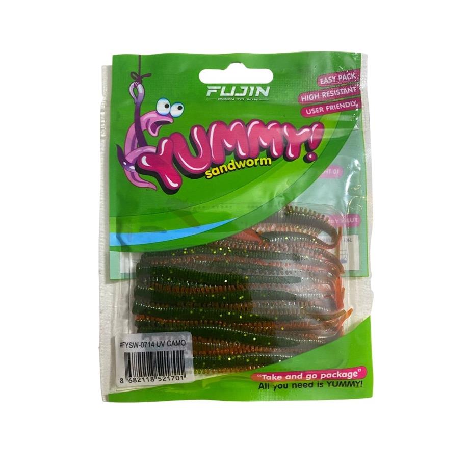 Fujin Yummy Sandworm 7cm LRF Silikonu UV Camo