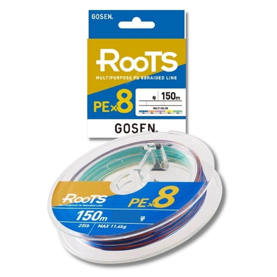Gosen X8 Roots PE 1.2 150mt Multi Color 8 Örgü Spin İp Misina