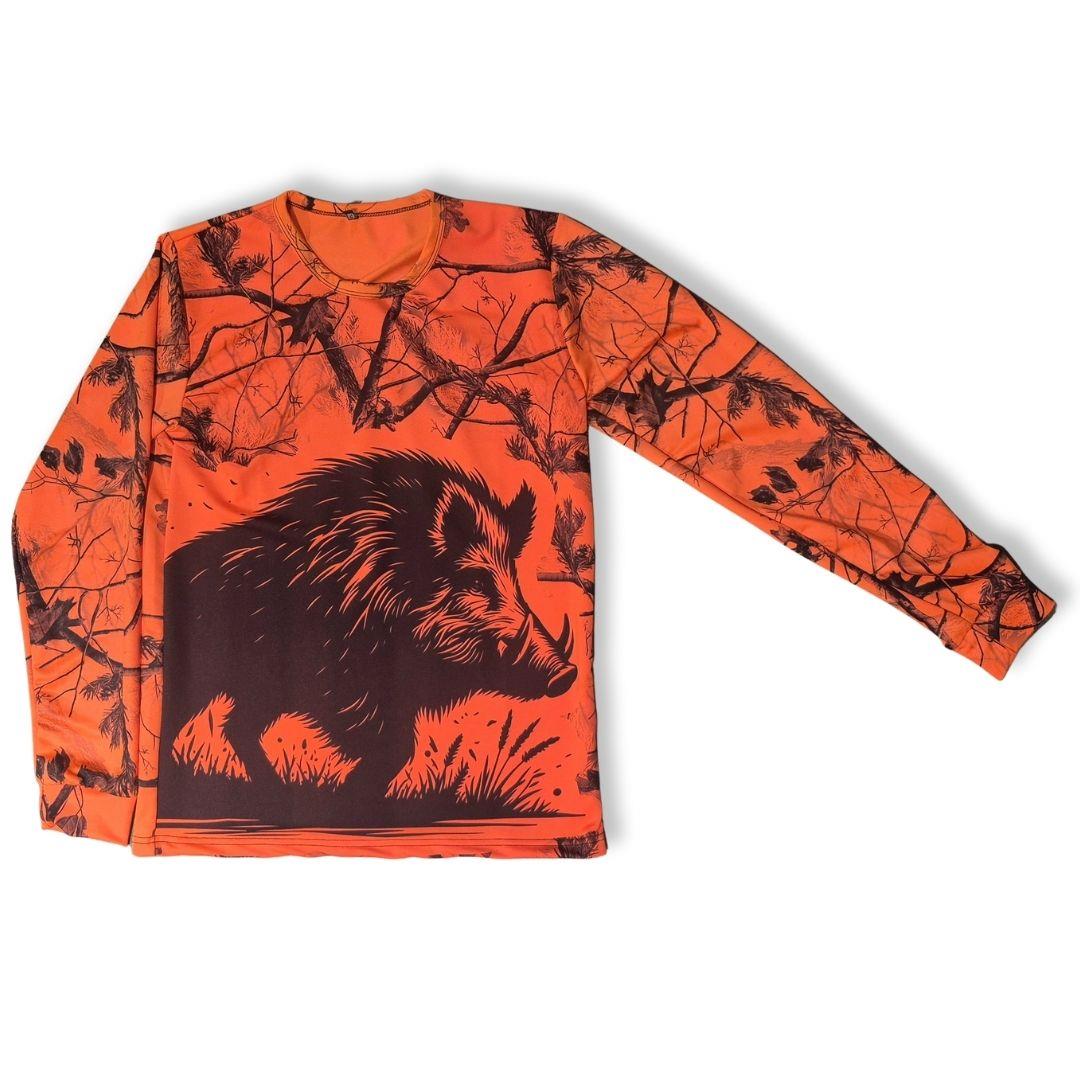 HardStone Neon Turuncu Dijital Baskı Domuz 3XL