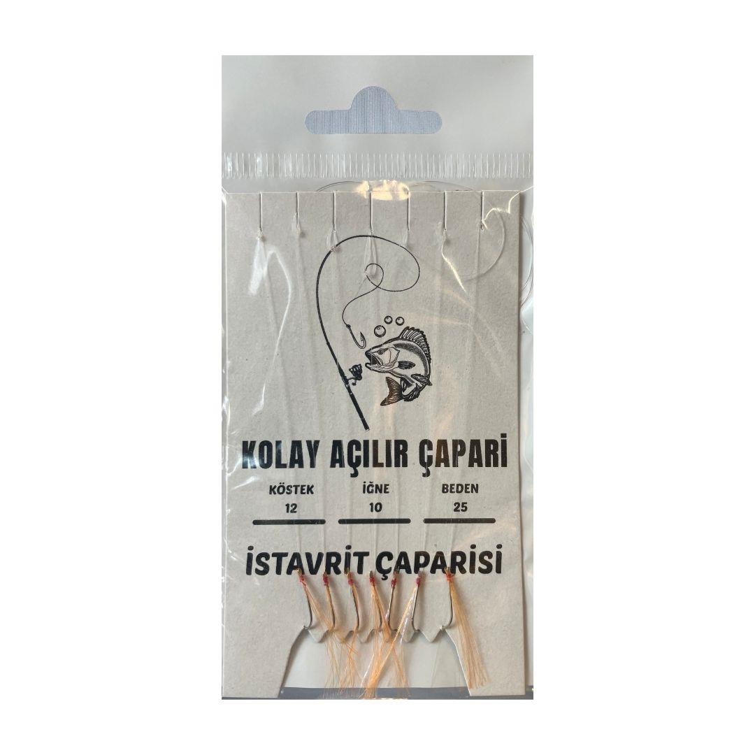 Kurt İstavrit Çapari Kolay Açılır 7 İğneli Turuncu Simli