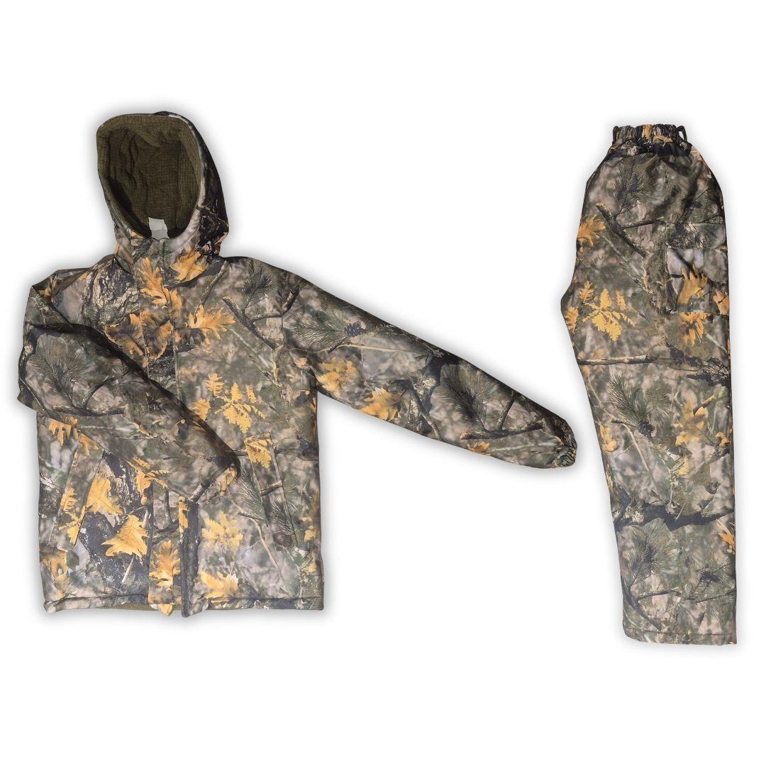 Men Hood Orman Desen Soğuk İklim Takım L