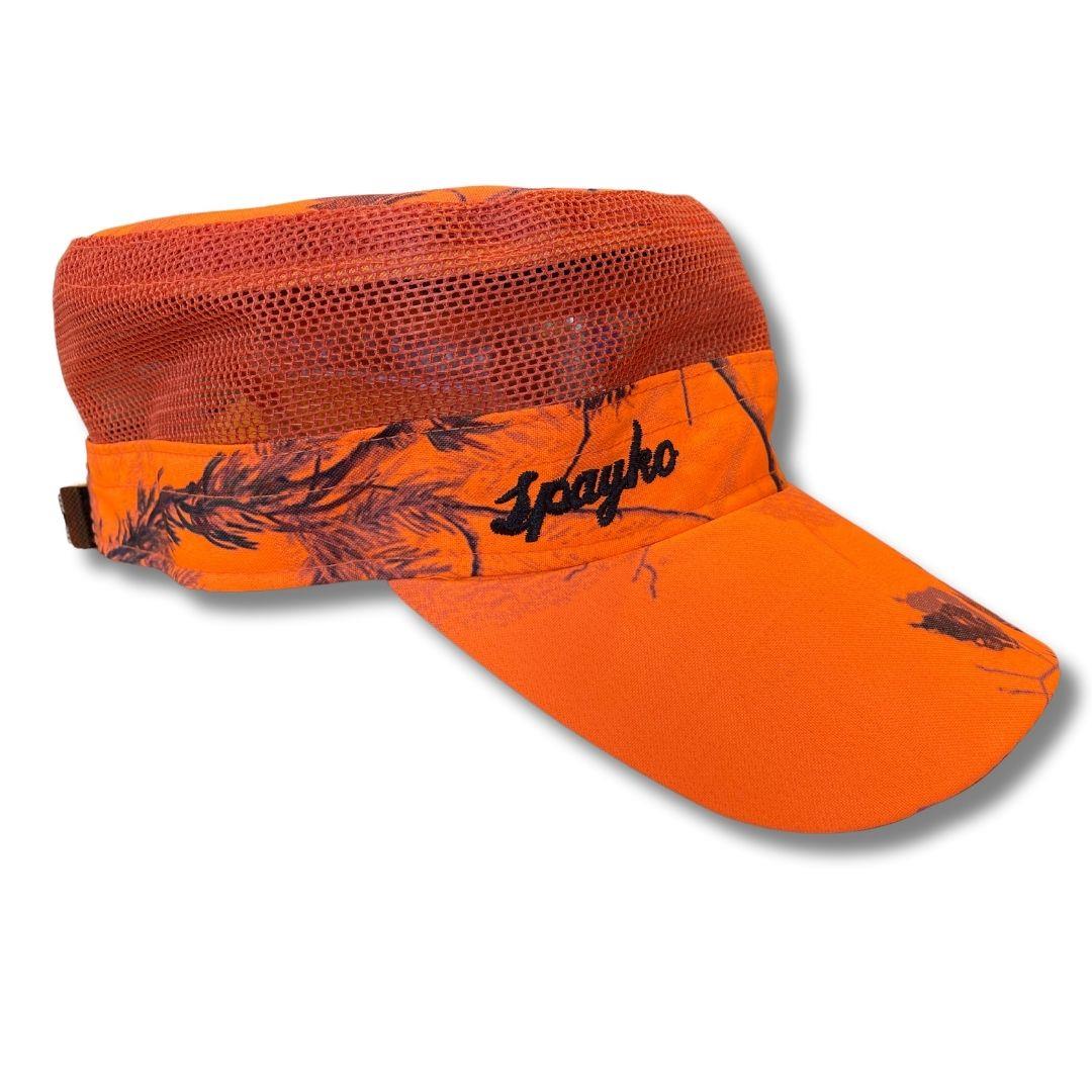 Spayko Fileli Turuncu Orman Desen Kastro Şapka