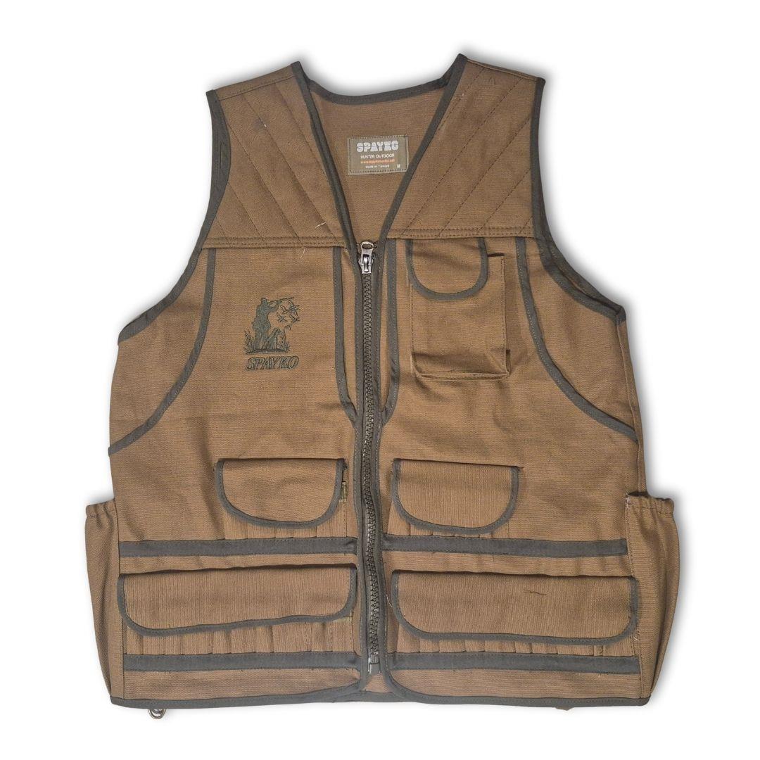 Spayko Toprak Kapaklı Fişeklikli Avcı Yeleği M