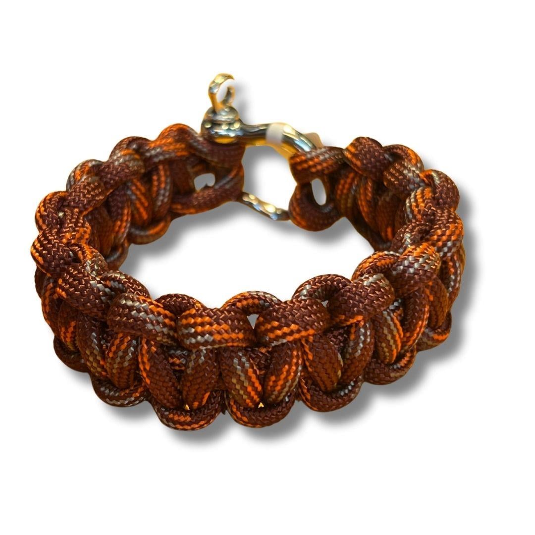 Trauffen Paracord Bileklik Orange Kamuflaj 25cm