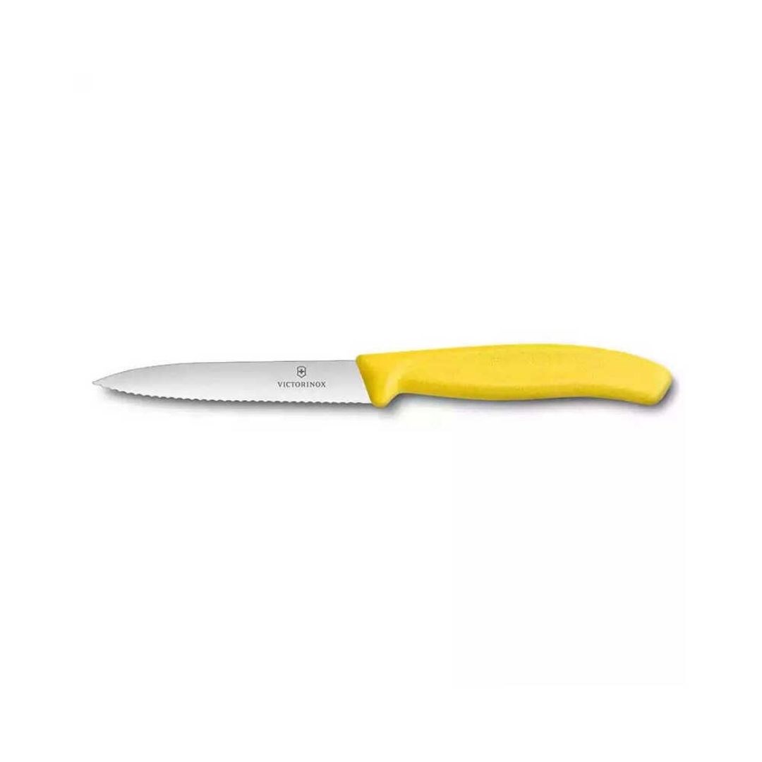 Victorinox 6.7736.L8 10cm Sarı Tırtıklı Soyma Bıçağı