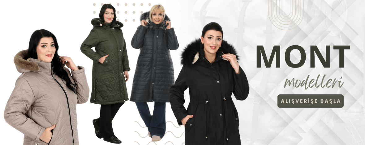 Yeni Sezon Büyük Beden Kadın Mont Modelleri