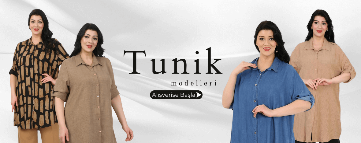 Yeni Sezon Büyük Beden Kadın Tunik Modelleri