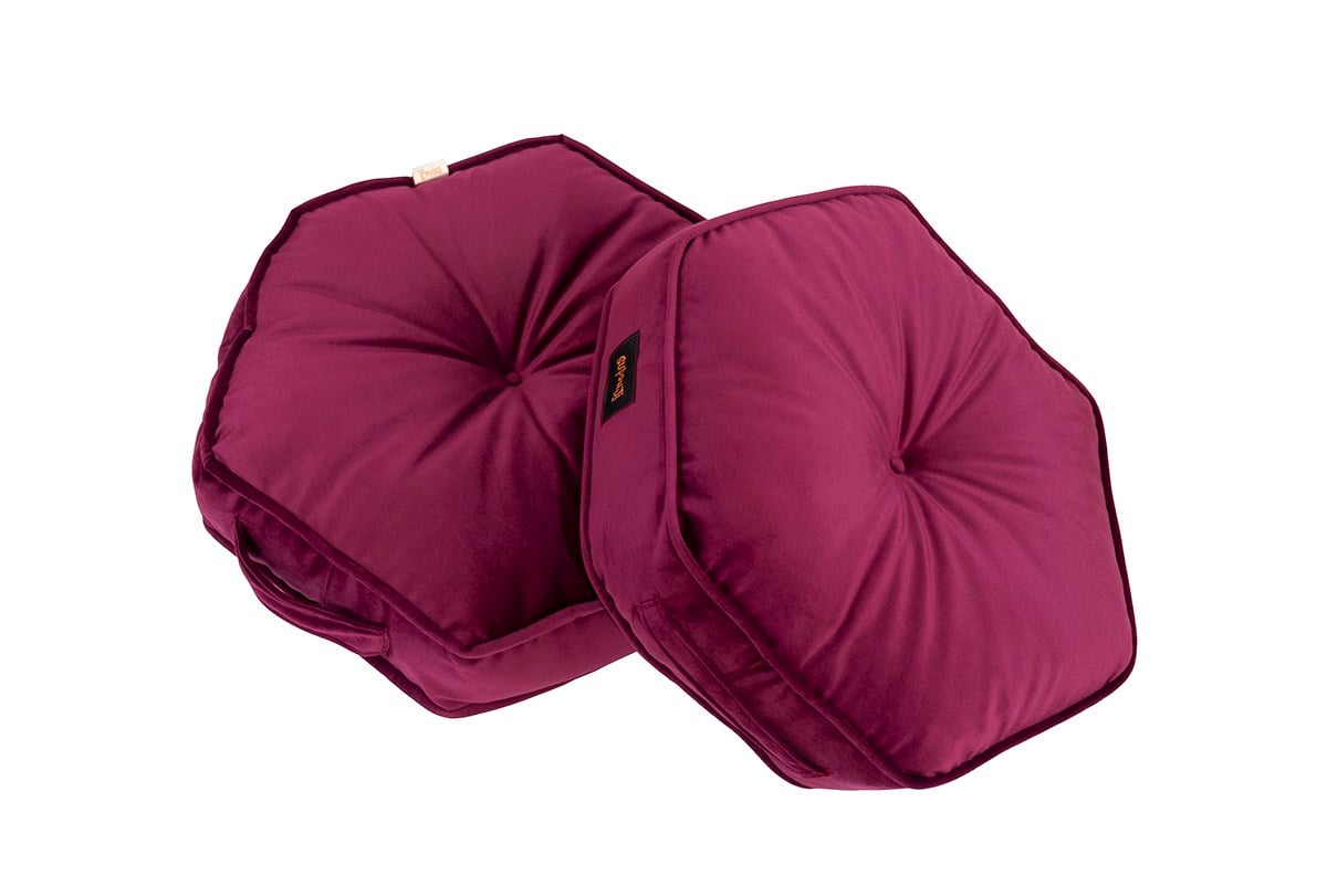 Altıgen Minder - Bordo