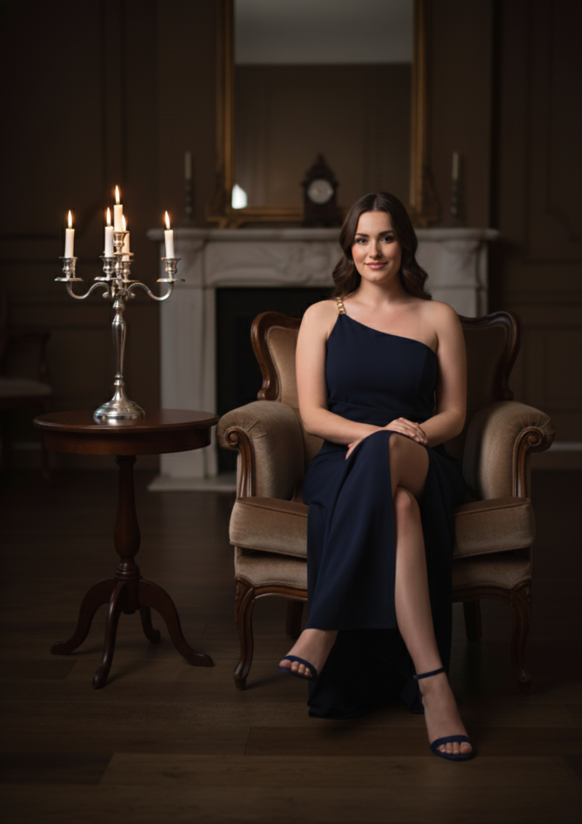 Büyük Beden Siyah Renkli Krep Uzun Abiye Elbise