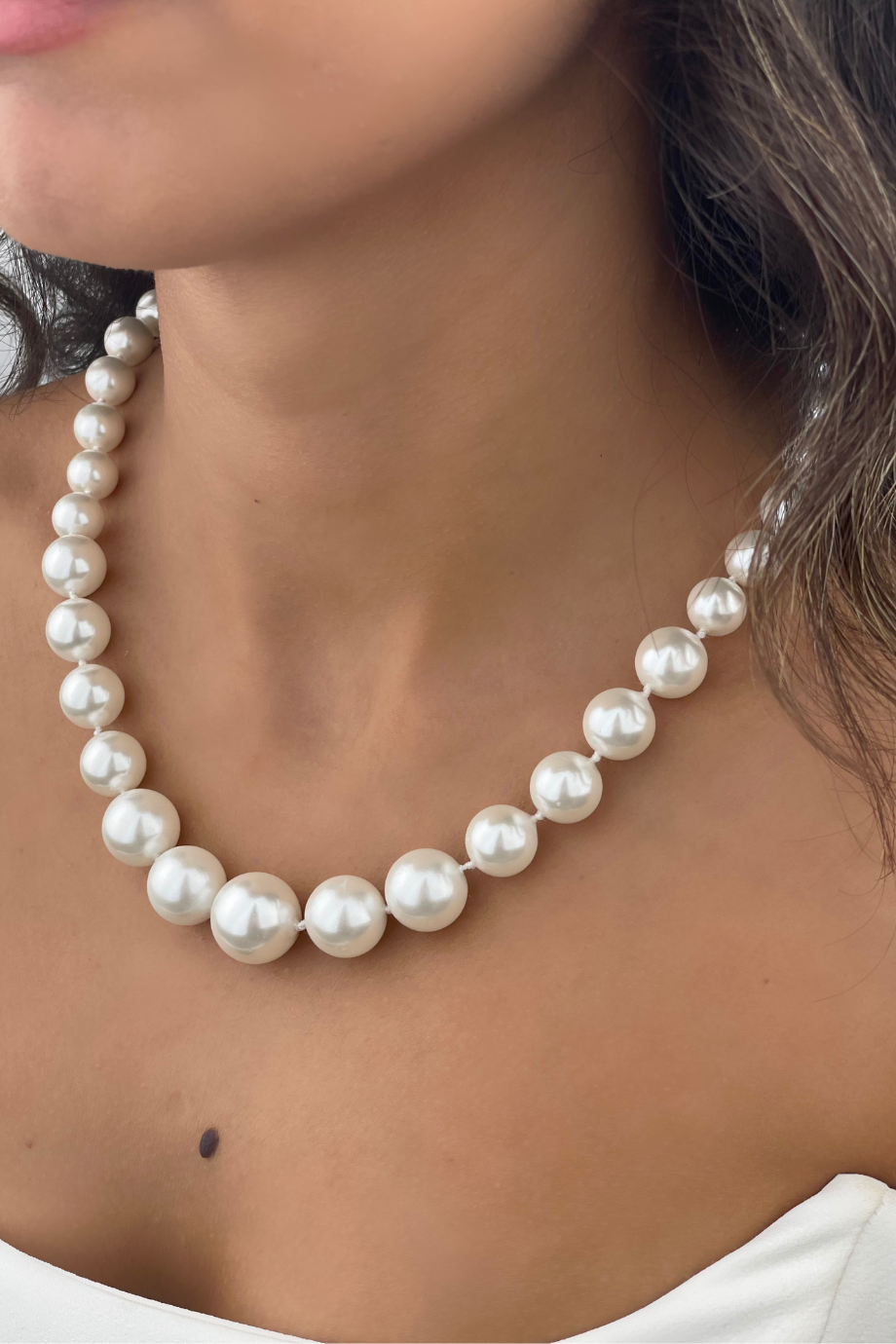 Düğümlü İnci Kolye