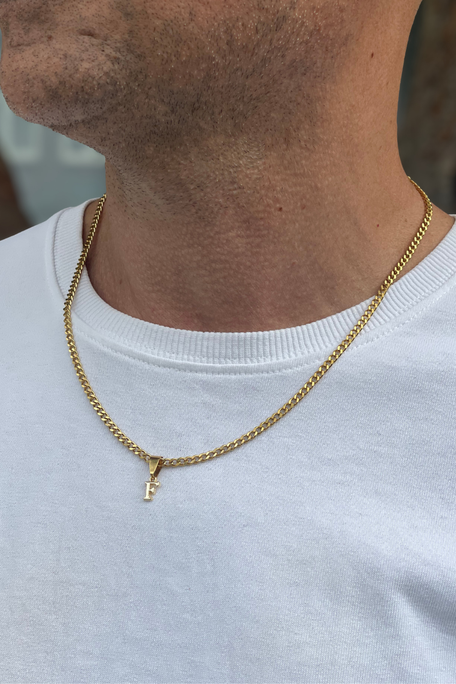 Erkek Harf Kolye - Gold